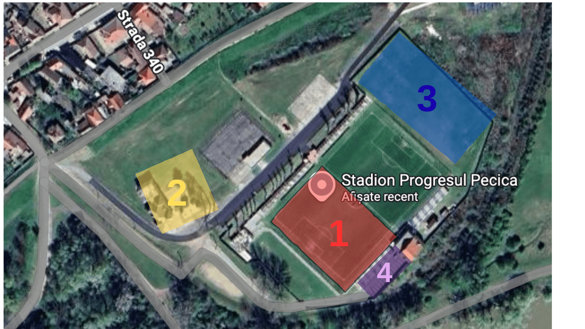 Stadion Progresul Pecica - hartă zonală